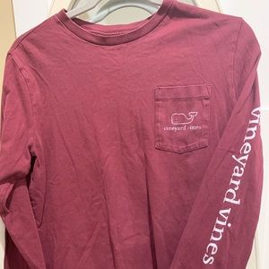 Vineyard vines long sleeve, maroon